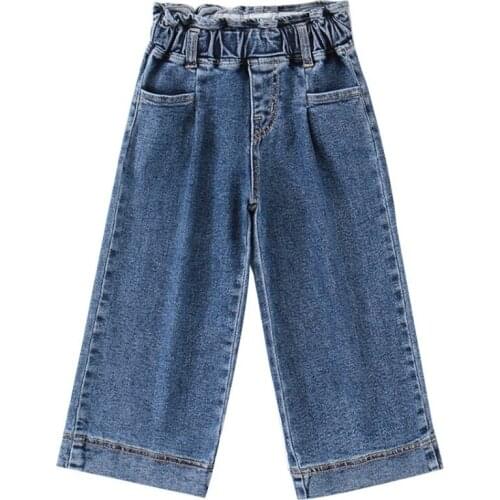 Baby Girl Classic Denim Pants Loose Casual Toddler Child Wide Leg Jeans Pant Long Trousers for Teenage Girls Children Kids Jeans