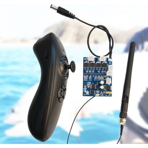 2.4G Single Handle Remote Controller Receiver Kit Fixed Speed Cruise Gyro 500M Distance DIY Repair Parts For RC Boat