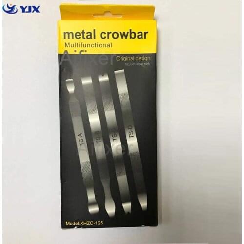 Multifunctional 4in1 Metal Crowbar for iPhone Back Glass Rear Housing Replacement Professional Pry Bar Opening Tool Set