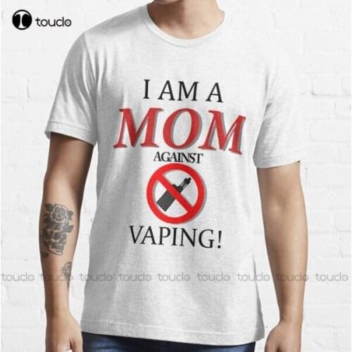 I Am A Mom Against Vaping New Print T-Shirt 3D Summer Trendy Short Sleeve T-Shirt Top Men/Female Short Sleeve Top Tee Unisex