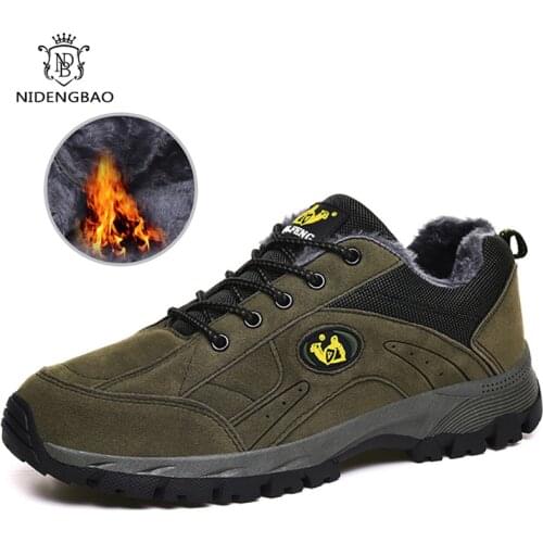 Size 36-49 Men Shoes With/No Fur Plush Snow Boots Low-top Men Outdoor Sneakers Comfortable Warm Casual Cotton Shoes Ankle Boots