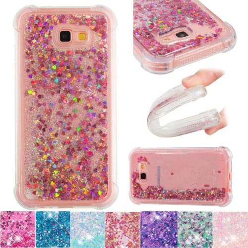 Glitter Soft Cover for Samsung Galaxy A7 2017 Cute Bling Dynamic Liquid Silicone Bumper Case SM-A720F/DS SM A720F/DS Fitted Capa