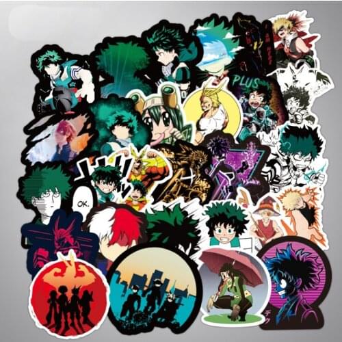 50/100Pcs My Hero Academia Stickers Classic Japan Anime Sticker Modern Popular Laptop Luggage Car Skateboard Phone Decal