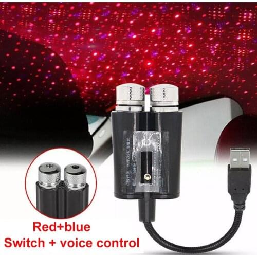 New Car Roof Star Light Interior LED Starry Laser Atmosphere Ambient Projector USB Auto Decoration Voice Control Rhythm Light