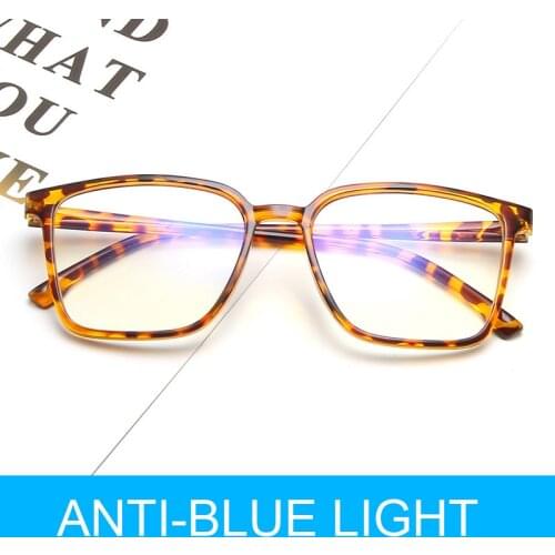 New Fashion Glasses Frame Square Myopia Optical Eyeglasses Women Anti Blue Eyewear Comfort Light Transparent Lens Gafas