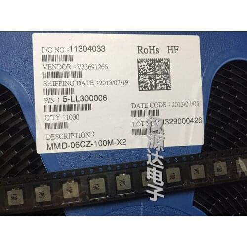 Original new 100% import MMD-06CZ-100M-X2 integrated high current inductor 0630 10UH 5.5A 7X7X3 core coils