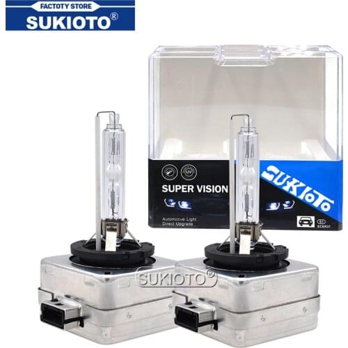 SUKIOTO 2PCS Super Vision 35W 55W D1S D2S D2R D3S D4S D4R Xenon HID Bulbs 6000K 4300K 5000K 8000K 10000K Car Headlight Lamps