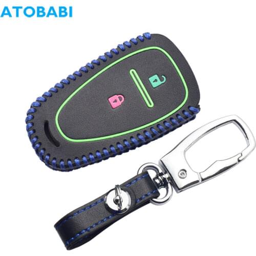 Luminous Leather Car Key Case For Chevrolet Cruze Trax Malibu XL Spark Verano Volt Limited Remote Fob Protect Cover Keychain Bag