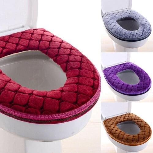 Warm Toilet Lid Bathroom Toilet Mat Cover Washable Cover 30cm Pads Cushion Soft Toilet Hot Bathroom Seat Accessories