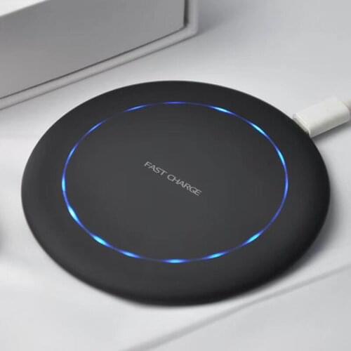 Universal Round Thin Digital Display Type-C Fast Charge Wireless Charger 15W fast mobile