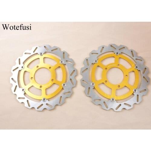 Wotefusi Motorcycle Front Brake Disc Rotor Golden For GTR 1400 08-09 ZZR 1400 06-072006 2007 [MT121]
