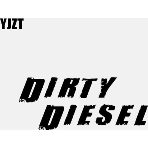 YJZT 17CM*7CM DIRTY DIESEL Personality Vinyl Decal Car Sticker Black/Silver C3-0784
