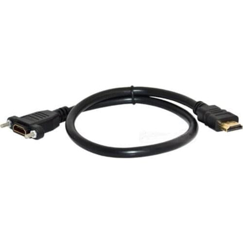 1.5m 5Ft HDMI male to female panel mount extension Gold plated Cable