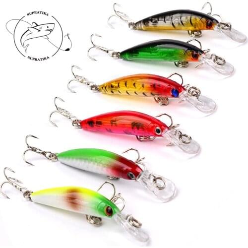 1pc 70mm/3.3g Fishing Lures Plastic Hard Bait Rattle Sound Reflective Wobbler Dive Saltwater Jerkbait Wobbler Artificial Baits