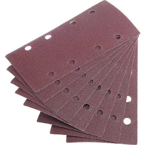 10pcs/set 8 Holes 40-400 Coarse Grits Sanding Disc Hook and Loop Sander Sand Paper Discs Set Grits for 1/3 Sheet Orbital Sanders