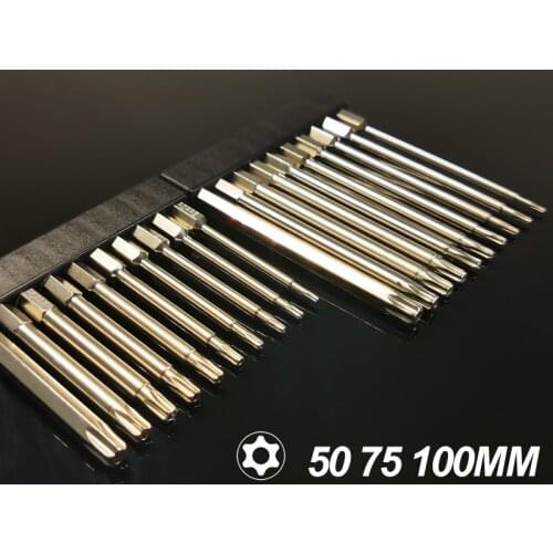 12/10/10Pcs Set Magnetic TORX Screwdriver Drill Bits 1/4" Hex Shank 50/75/100MM Screw Driver Bits S2 Hand Tools Kit