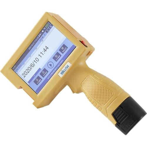 12.7mm Logo Inkjet Printer QR Bar Batch Code Date Number Expiry Date Label Mobile Hand Jet Handheld Thermal Inkjet Printer