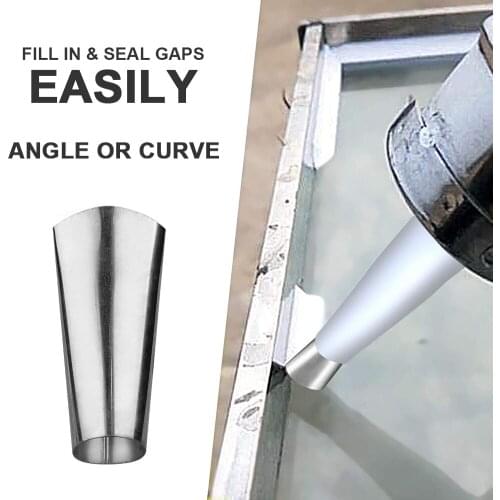 14Pcs Caulk Nozzle Stainless Steel Applicator Nozzle Caulking Finisher Tool For Kitchen/ Bathroom /Window /Sink