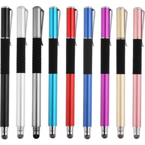 2 in 1 Capacitive Touch Screen Drawing Stylus Pen with Pen Hat Pen Clip for iPhone Smart Phone Tablet PC Computer