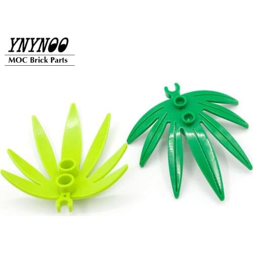20Pcs/lot Plant Parts Leaves 6x5 Swordleaf with Clip, for Build Coconut Tree 10884 MOC Building Blocks Bricks DIY Toys Gifts