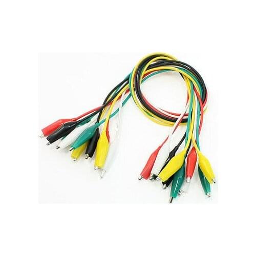 50cm Long Video Signal Test Tool Components Alligator Clip Cable Adapter 10 Pcs
