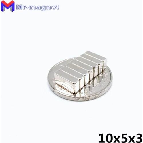 500pcs 10 x 5 x 3 mm N35 Strong Square NdFeB Rare Earth Magnet 10*5*3mm Neodymium Magnets 10mm x 5mm x 3mm Hardware magnet craft