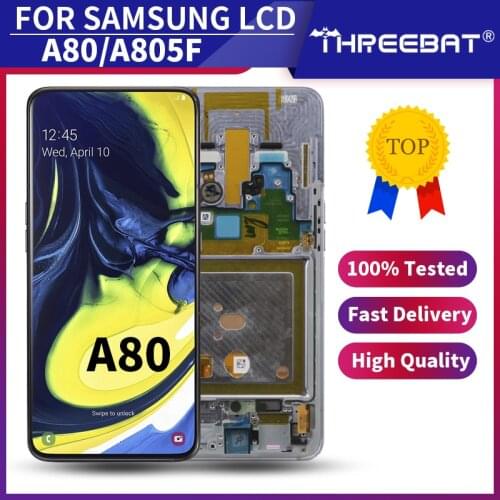 6.7'' New Super AMOLED Display For Samsung Galaxy A80 lcd A805 SM-A805F LCD Touch Screen Digitizer Assembly+Service package
