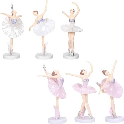 6pcs Ballet Girls Dancing Girl Doll Decor Creative Ballerina Crafts Decor Ballet Dancer Delicate Ballet Girl Ornament for Home