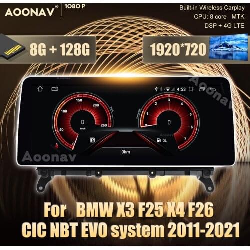 8G 128G 10.25 12.3 inch Android 10 Car Radio GPS for BMW X3 F25 X4 F26 CIC NBT EVO system 2010-2021 multimedia Player Navigation