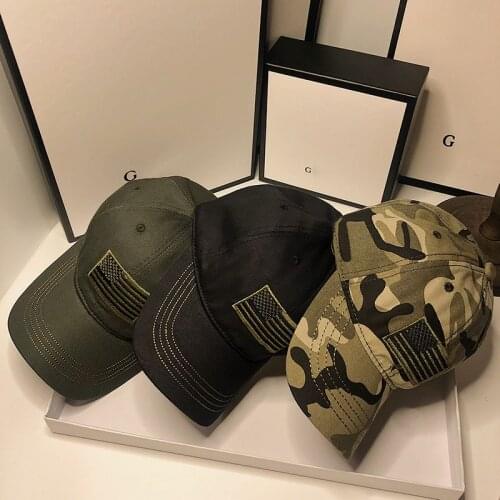HT152New USA flag Camo Baseball Cap Fishing Caps Men Outdoor Hunting Camouflage Jungle Hat Airsoft Tactical Hiking Casquette Hat