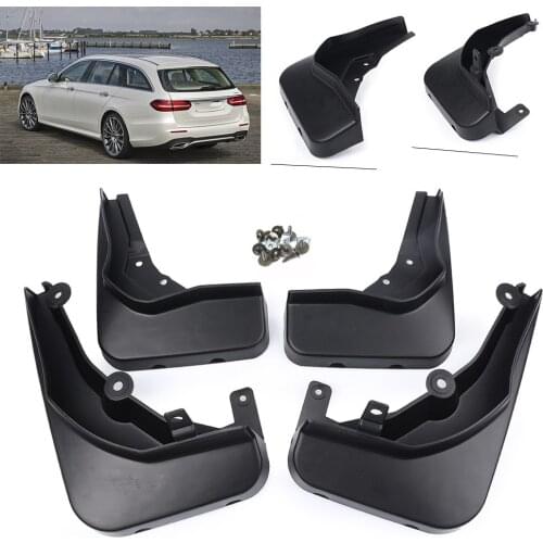 4PCS/Set Car Splash Mudguards Mud Flaps Cover For Mercedes Benz E-Class E250 E350 E400 E500 Sport Sedan 2014 2015