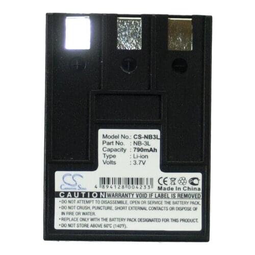 CameronSino for CANON Digital 30 IXUS 700 750 i5 IXY Digital 600 700 D30 L PowerShot SD110 SD500 SD550 NB-3L battery