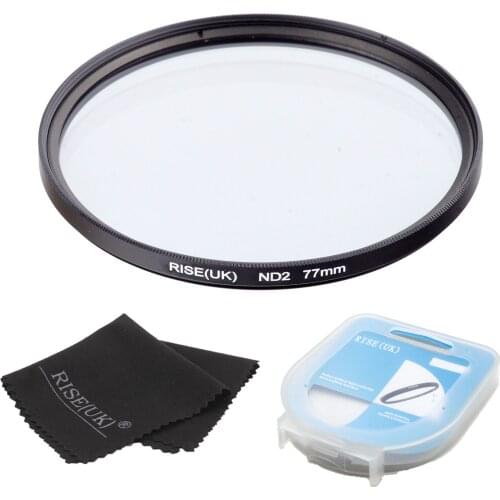 RISE(UK) 77 mm Neutral Density ND2 Filter FOR ALL Camera lens +case +gift