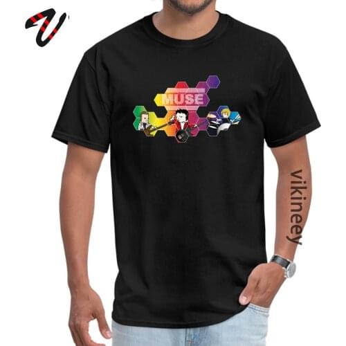 Synthwave Muse T-Shirt Funny O Neck Hip hop Pure Cotton Men T-Shirt Wholesale Customized Rock Music Classic Party Tshirt