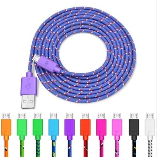 Hot 2.4A Micro USB Cable 1m 2m Fast Charging Cable For Samsung Huawei Xiaomi Android Mobile Phone USB Charger Cord Cable