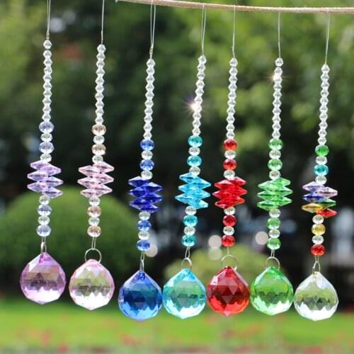 1PCS Sparkling Glass Crystal Suncatcher Ball Prism Rainbow Maker Hanging Pendant Window Decor 20mm 30mm 40mm