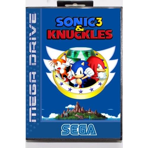 Sonic and Knuckles & Sonic 3 16bit MD Game Card For Sega Mega Drive/ Genesis with Retail Box