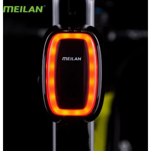Meilan X6 Bike Brake Light Smart Tail Lamp USB Rechargeable Waterproof Cycling Brake Safety Warnin LED Taillight