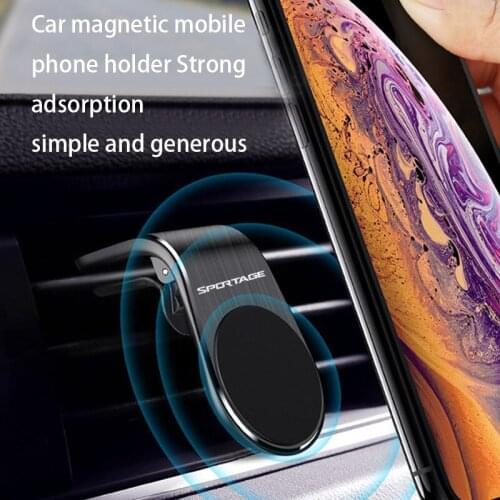 Metal Magnetic Car Phone Holder for KIA Sportage Air Vent Clip Mount Magnet Mobile Stand GPS Display car Styling Accessories