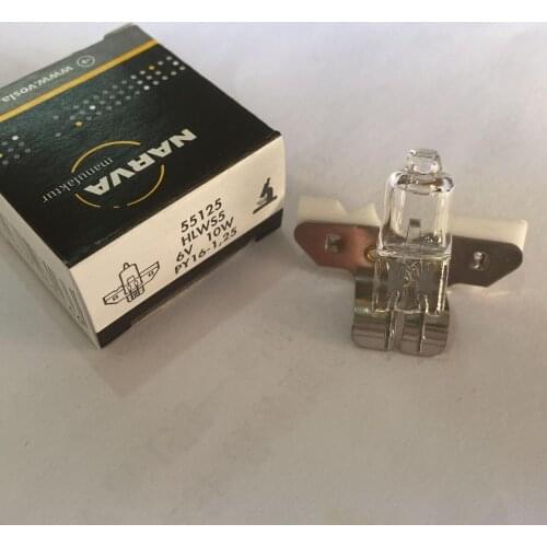 2019 NEW NARVA bulb 55125,HLWS5 6V 10W PY16-1.25,for Zeiss Jena Laboval microscope lights,6V10W halogen lamp