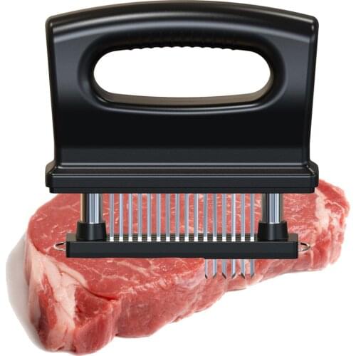New Handle Design Meat Tenderizer 48 Stainless Steel Blades Beaf Steak Meat Hammer Tenderizers & Pounders Kitchen Cooking Tools
