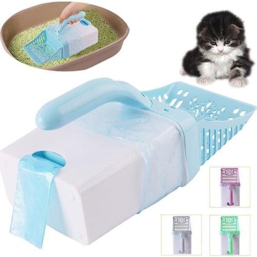 Pet Cleaning Kitten Toilet Plastic Cat Litter Shovel Kitten Spoons Scooper Puppy Pick Up Waste Sand Sifter Scoop Supplies