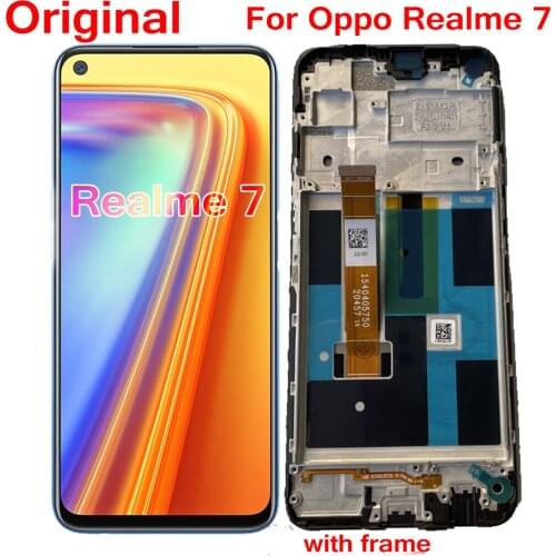 Original Best For Oppo Realme 7 RMX2111 6.5" LCD Display Touch Screen Digitizer Assembly Glass Sensor Phone Pantalla Parts