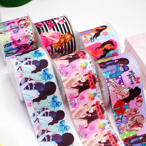 DIY Mothers Day Printed Grosgrain Ribbon For Craft Supplies Sewing Accessories 5 Yards, Planar Resins Mold 10 Pieces. 50025