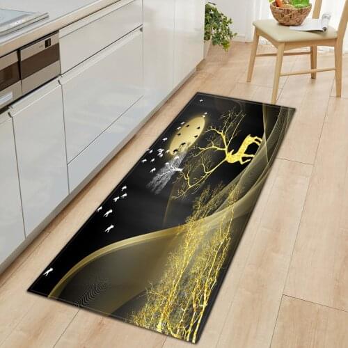 Printed Europe Door Mat Kitchen Carpet Winter Soft Bedroom Floor Carpets Washable Kitchen Rugs Home Room Rug Antislip Mats