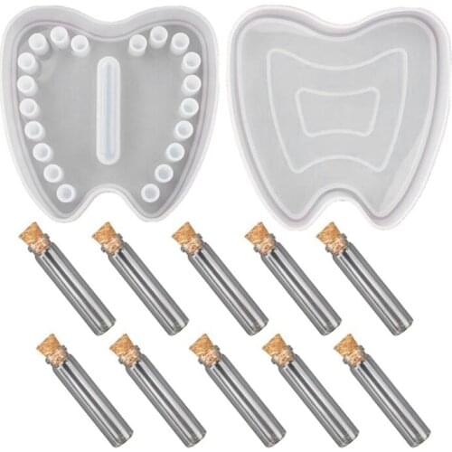 DIY Crystal Epoxy Resin Mold Deciduous Teeth Lanugo Memorial Box Silicon Resin Mold Storage Box Epoxy Mold Making Tool