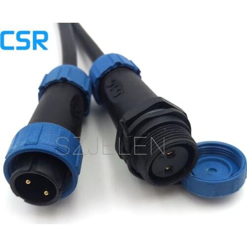SY1710, Waterproof Aviation Connector 2 pins, Cable Connector+In-line cable connector, Plug and socket,IP68,Car connector