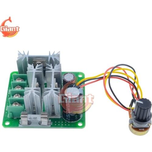 15A DC 6V-90V DC Motor Speed Controller Stepless Speed Regulation Pulse Width PWM DC 12V 24V 36V 48V 1000W with Switch Module