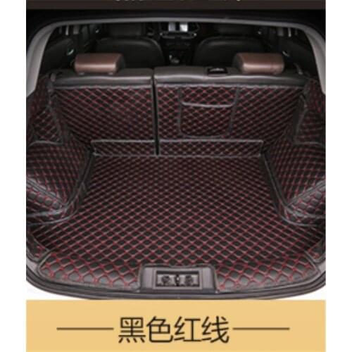 For Mitsubishi Outlander 2013-2020 7 seats 3D three-dimensional PU tail box protective carpet pad trunk luggage pad Car styling