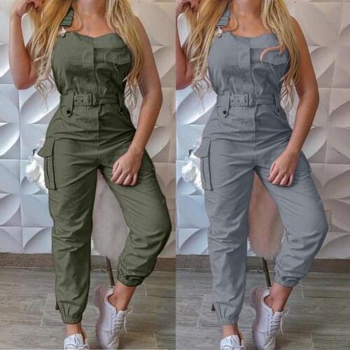 80% Dropshipping!!Womens Jumpsuit Sleeveless Halter Neck Polyester Casual Halter Sexy Slim Jumpsuit Daily Life Service
